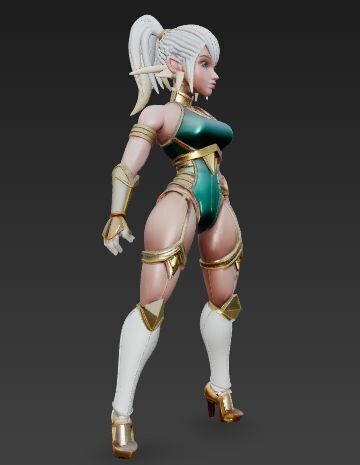 Sabrina Planet X Ambassador Rigged Stylized Sci-Fi Fantasy 3D model_3