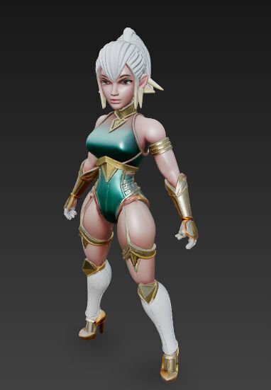 Sabrina Planet X Ambassador Rigged Stylized Sci-Fi Fantasy 3D model_12