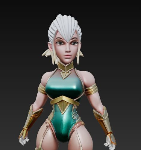 Sabrina Planet X Ambassador Rigged Stylized Sci-Fi Fantasy 3D model_8