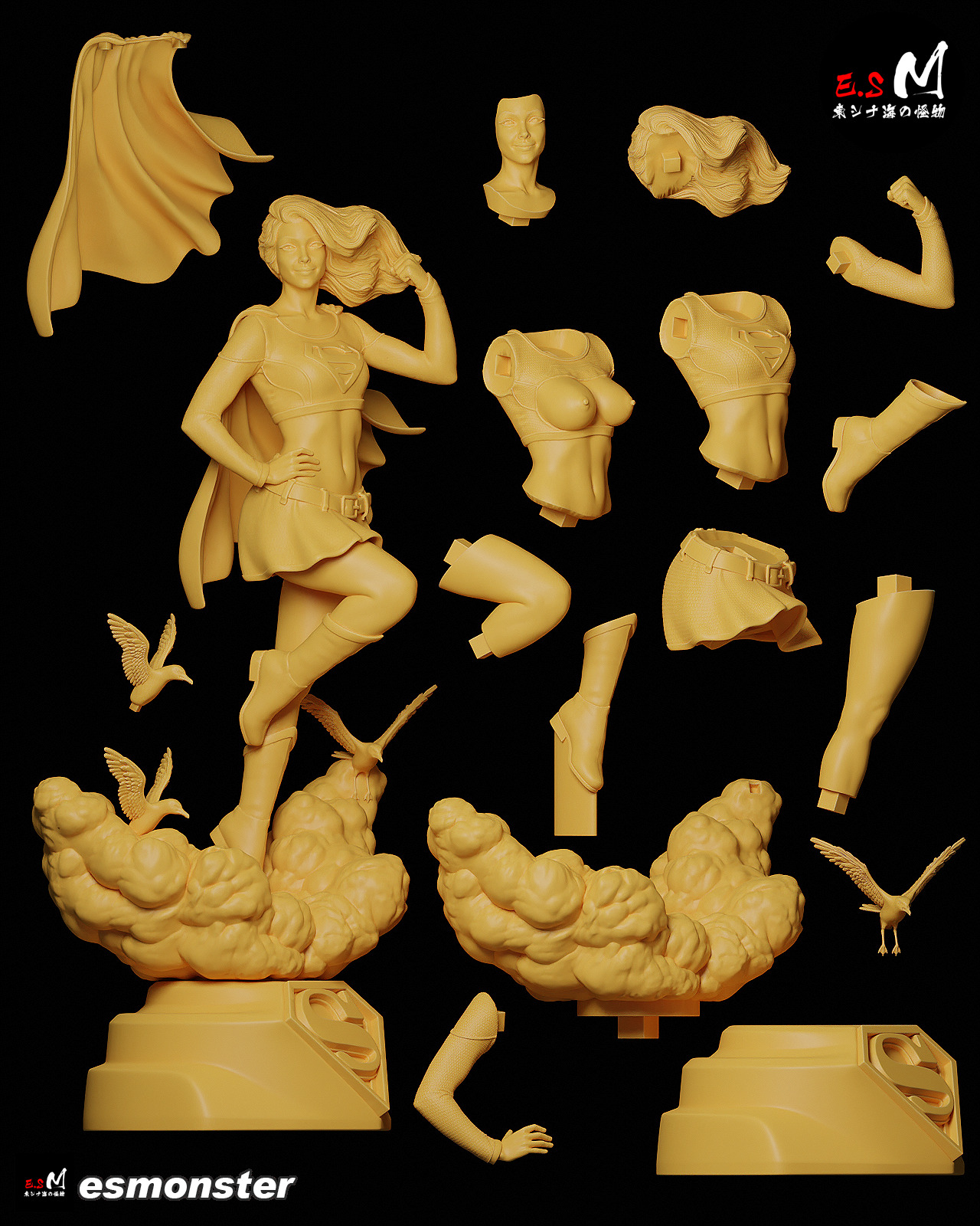 NSFW Super Girl 3D print model_1