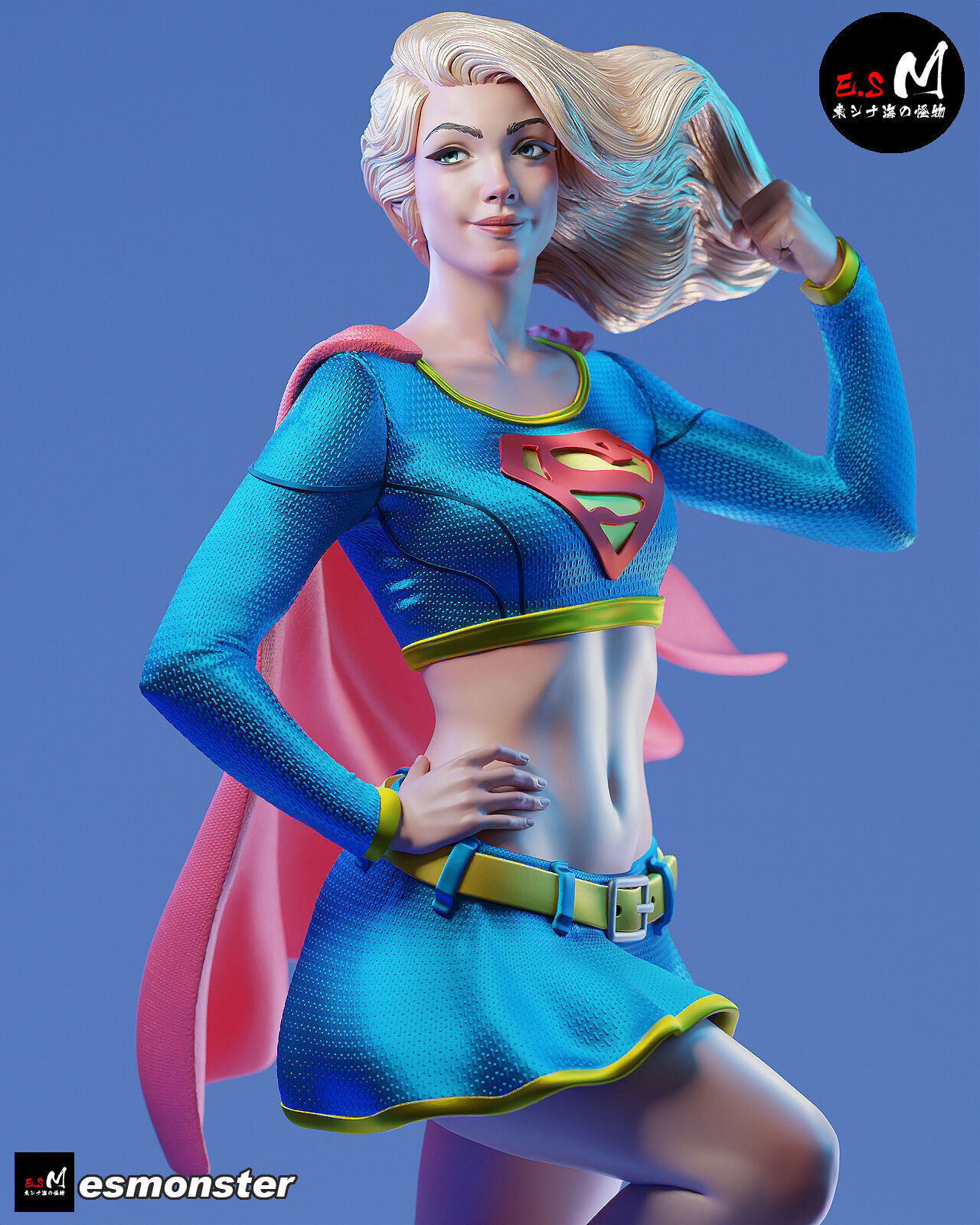 NSFW Super Girl 3D print model_2