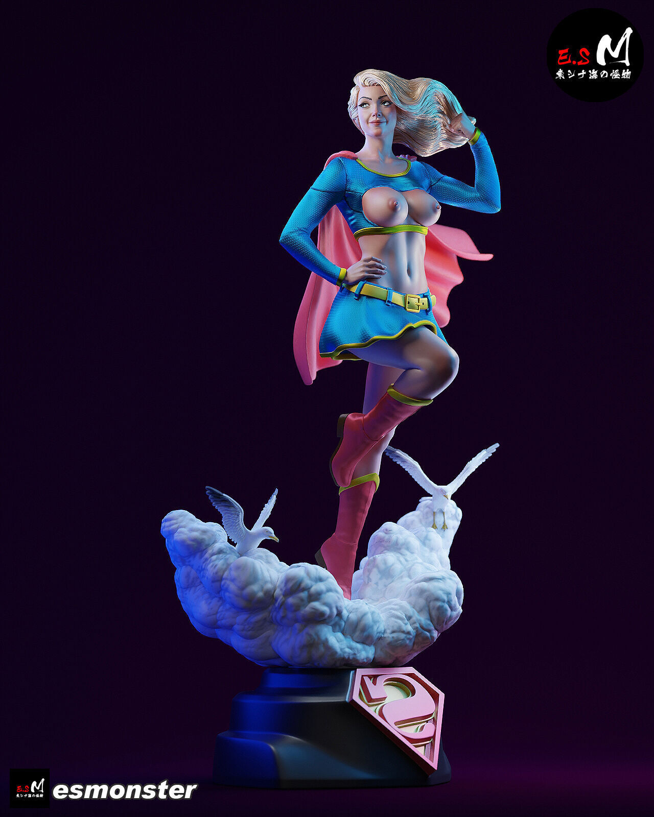 NSFW Super Girl 3D print model_12