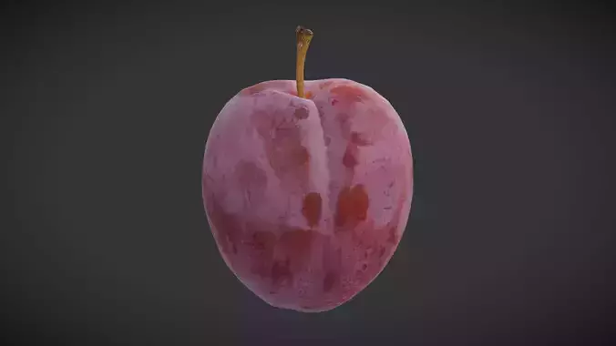 Fruit Japanese Plum Low Poly