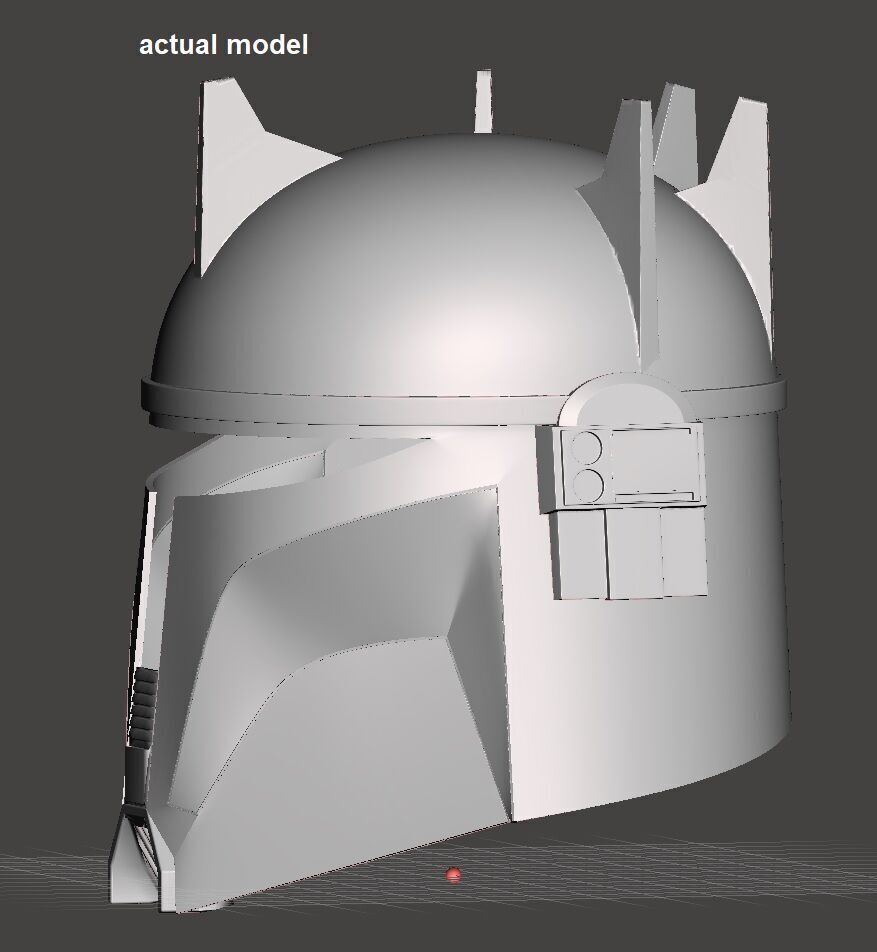 Moff Gideon Beskar Helmet 3D print model_4