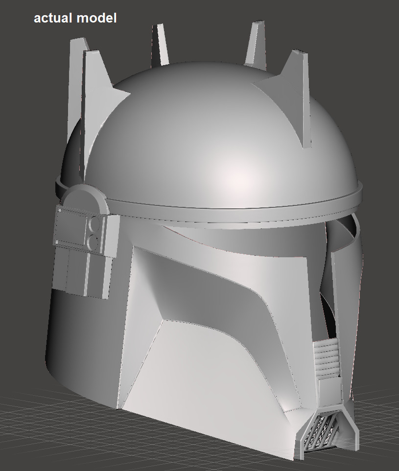 Moff Gideon Beskar Helmet 3D print model_7