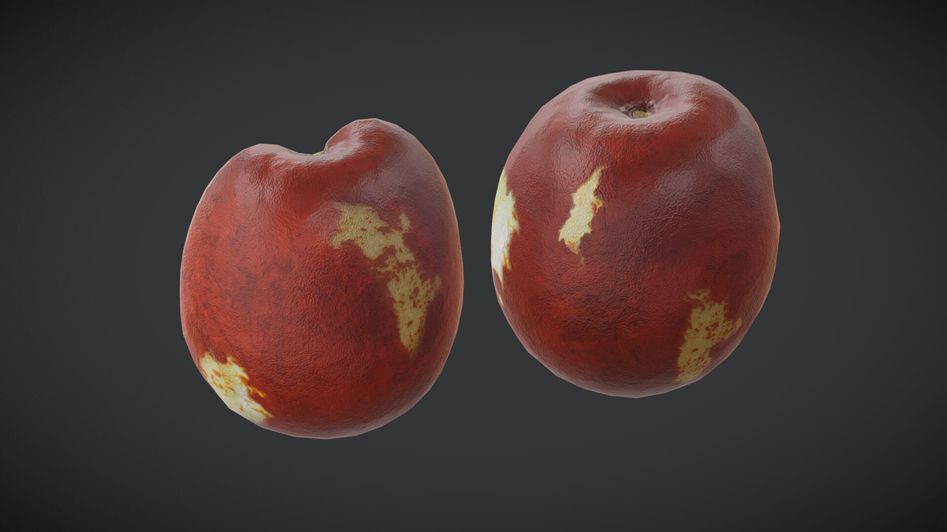 Fruit Jujube Low Poly Low-poly 3D model_4