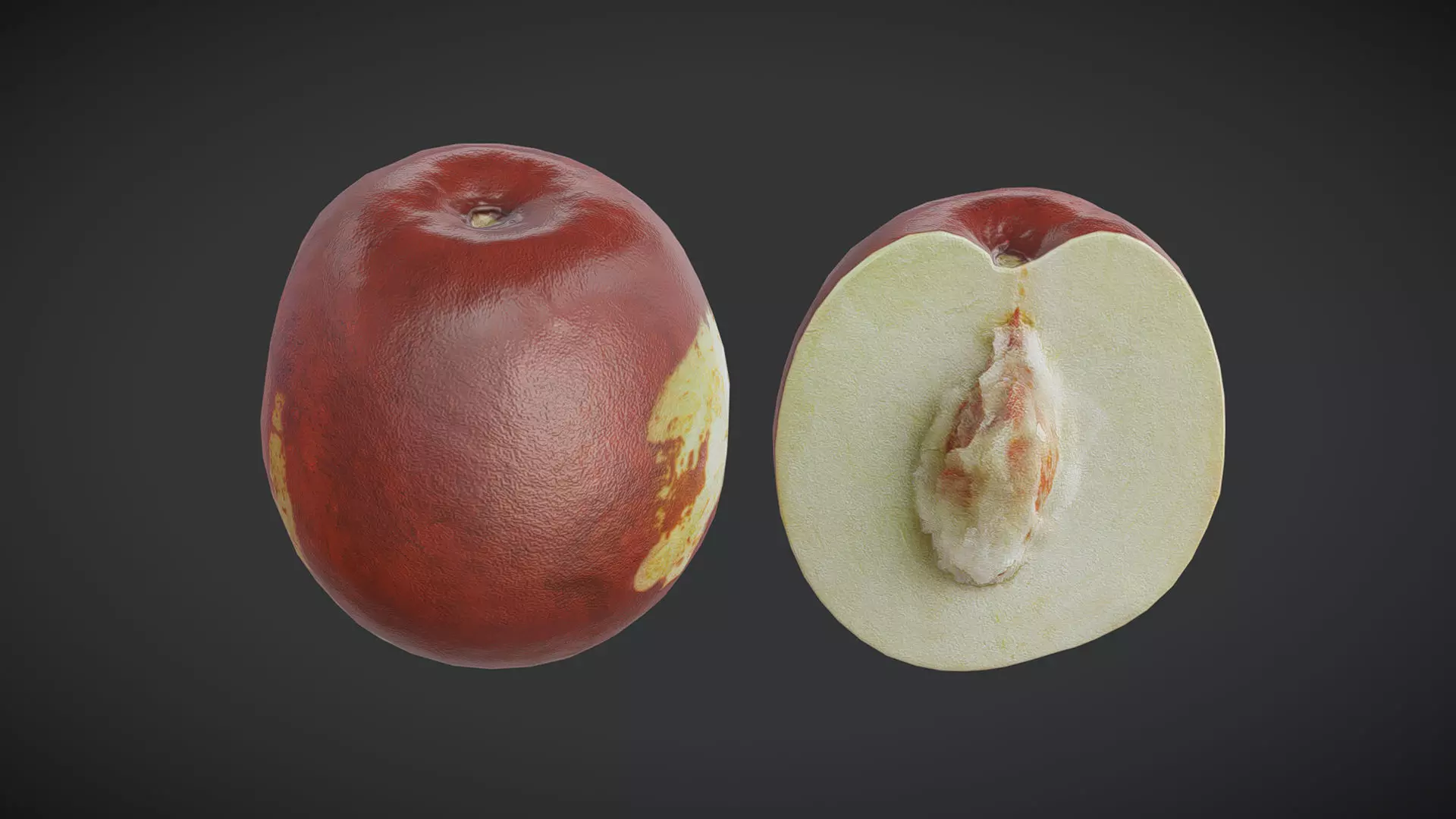 Fruit Jujube Low Poly Low-poly 3D model_0