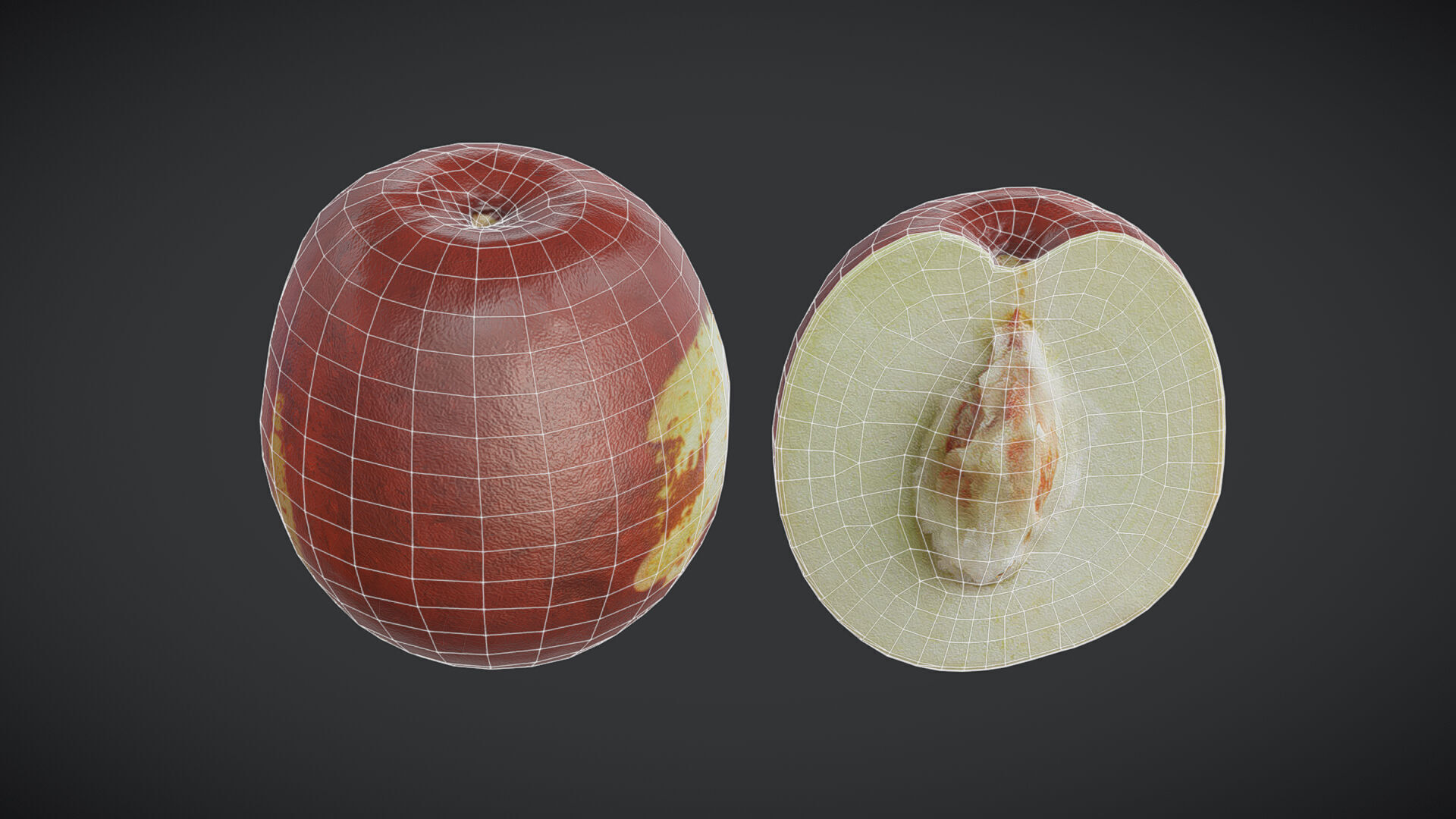 Fruit Jujube Low Poly Low-poly 3D model_1
