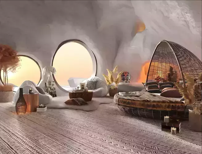 Medieval and Modern Homestay 3D model