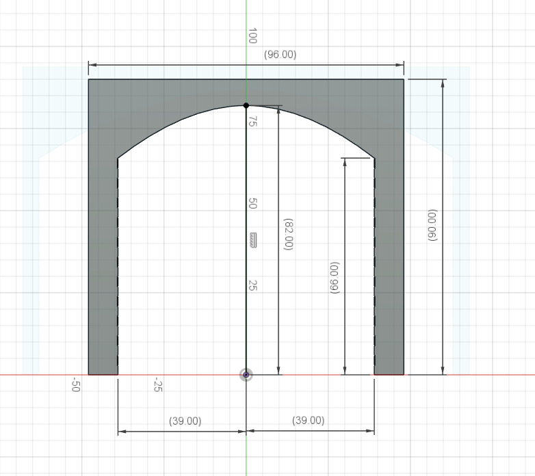 Model Railway Single Track Tunnel Internal Arches Add On 3D print model_2