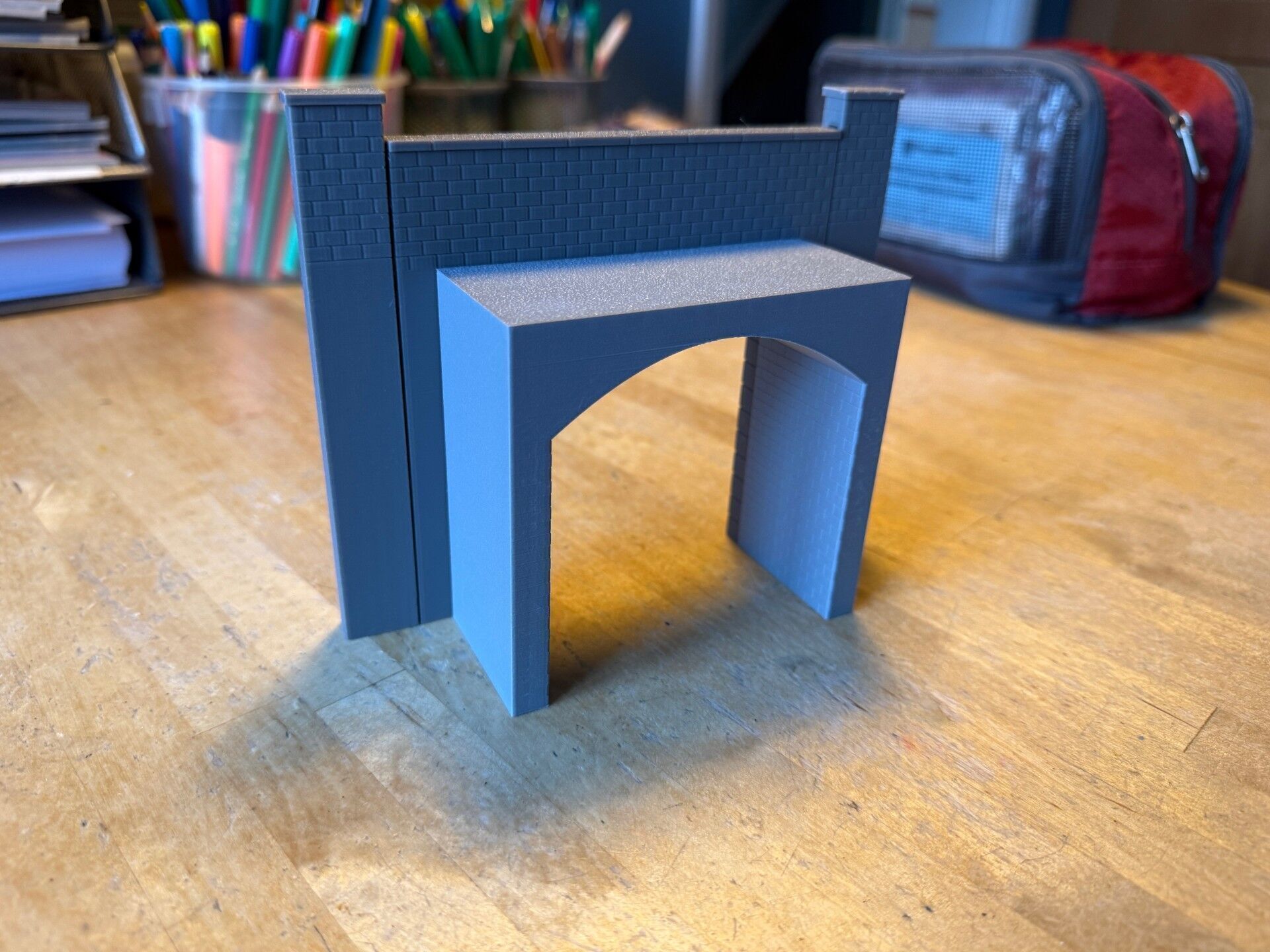 Model Railway Single Track Tunnel Internal Arches Add On 3D print model_3