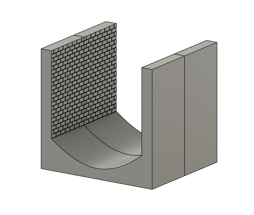 Model Railway Single Track Tunnel Internal Arches Add On 3D print model_14