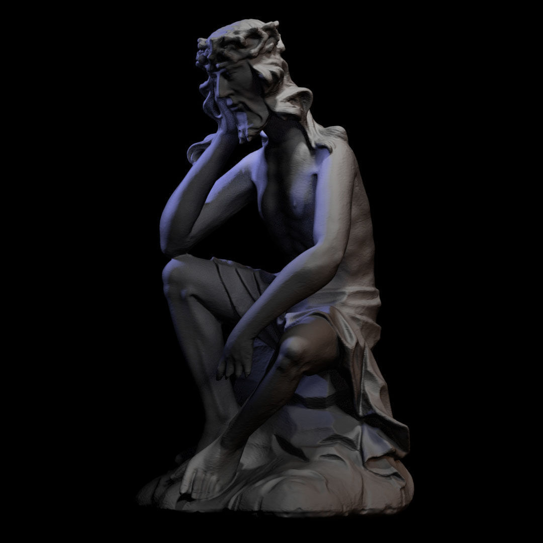 Wooden sculpture 063 3D print model_3