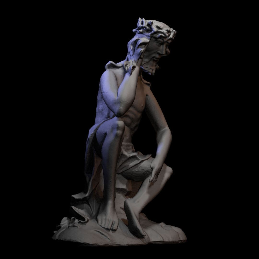 Wooden sculpture 063 3D print model_5