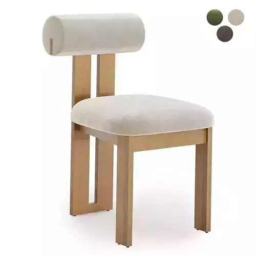 Dellar Boucle Upholstered Back Dining Chair