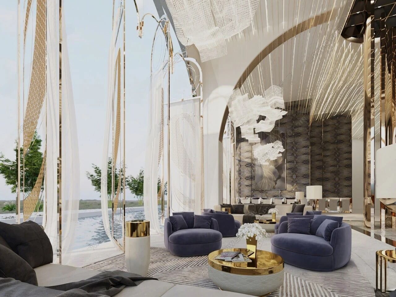 Reception Hall 3D model_1