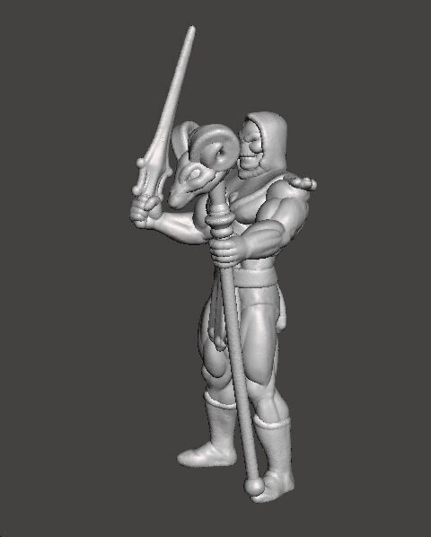 SKELETOR CLASSIC MINIATURE MODEL FIGURE FOR FANTASY GAME RPG DND 3D print model_2