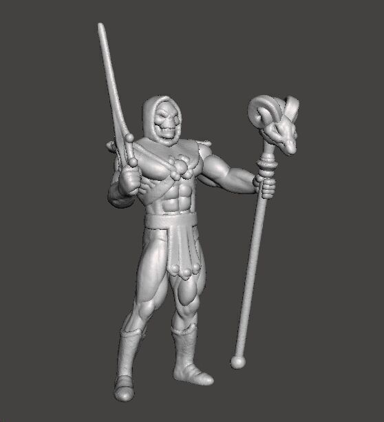 SKELETOR CLASSIC MINIATURE MODEL FIGURE FOR FANTASY GAME RPG DND 3D print model_3