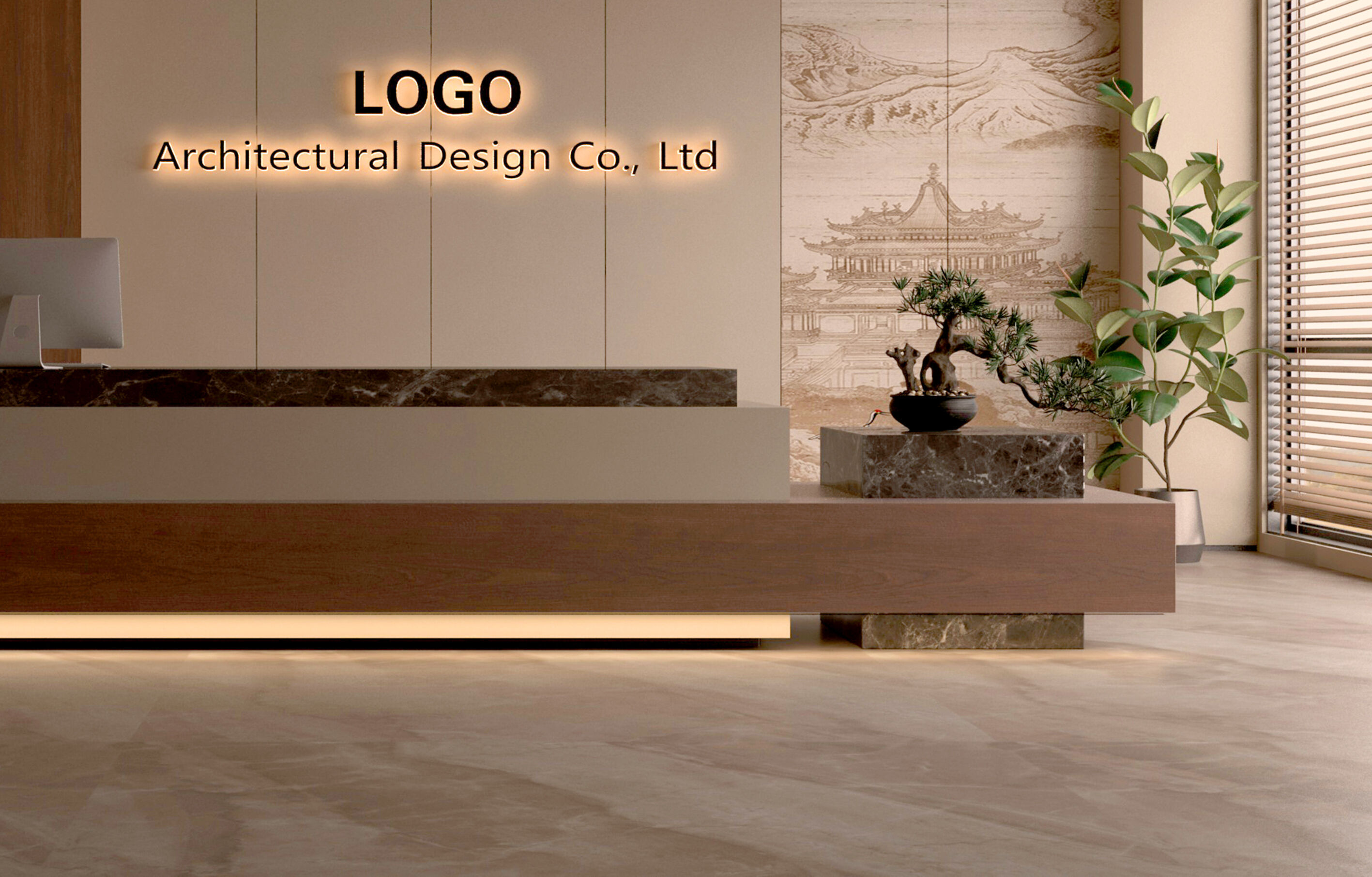 Reception 3D model_4