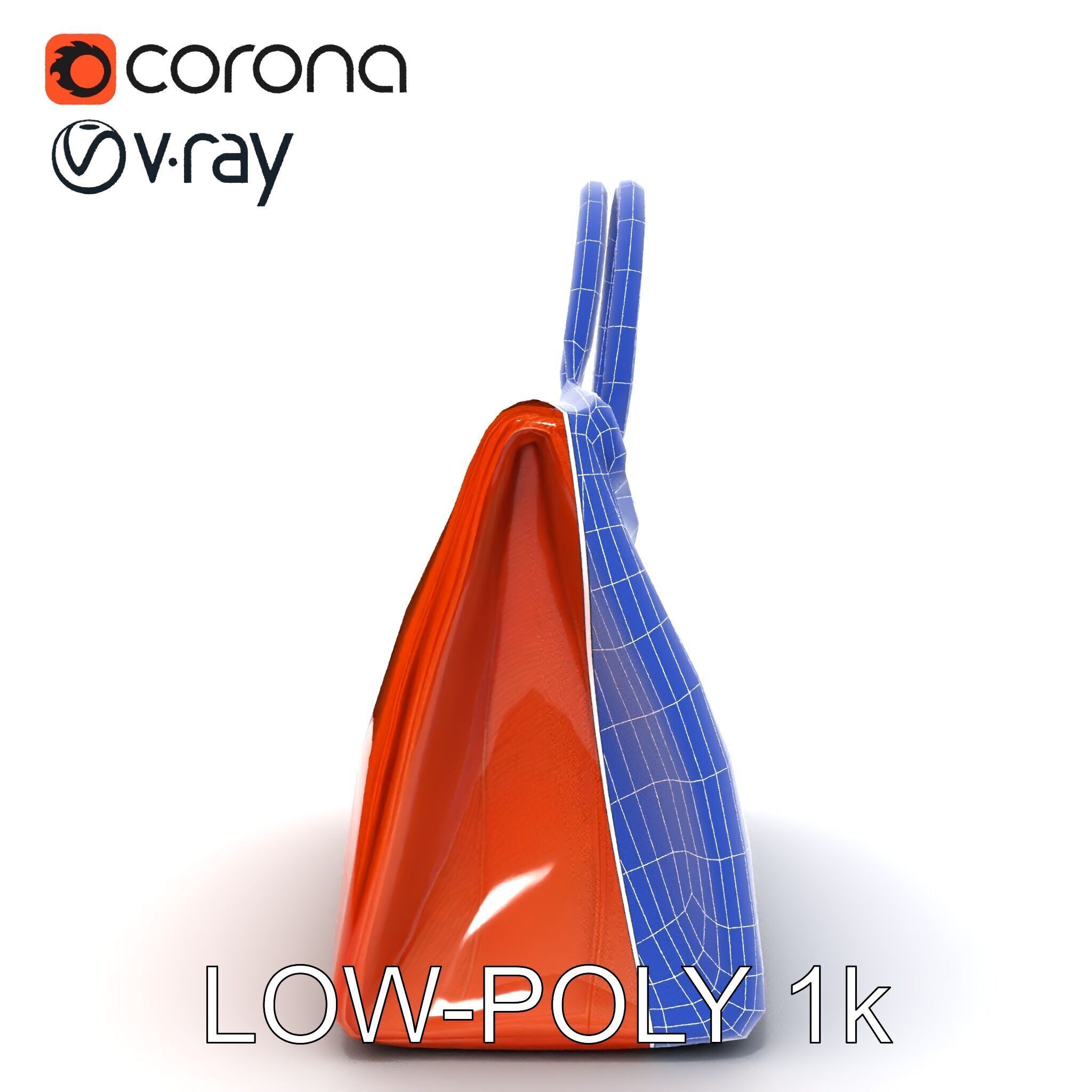 Elegant Leather Handbag D Model Pack Low-poly 3D model_33