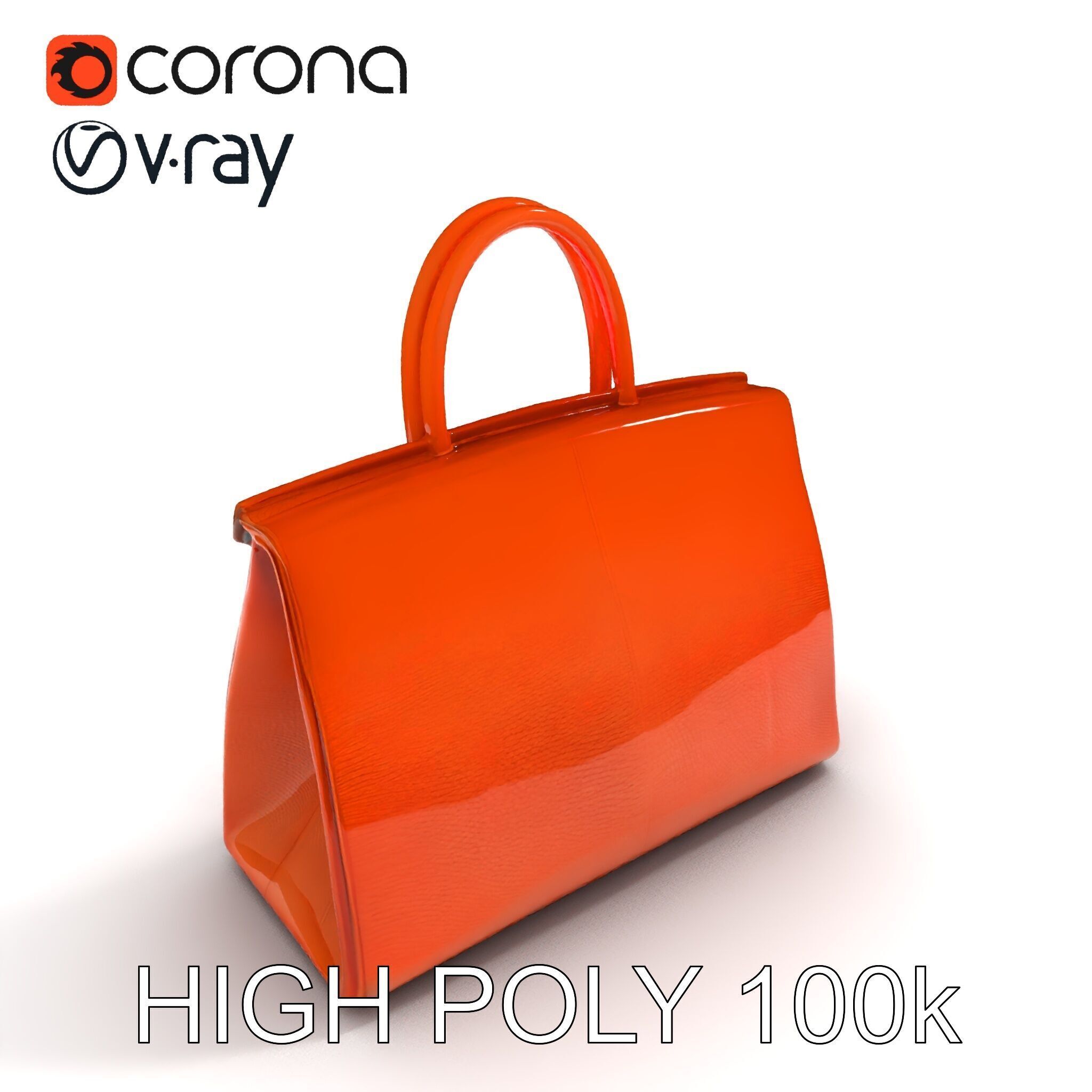 Elegant Leather Handbag D Model Pack Low-poly 3D model_31