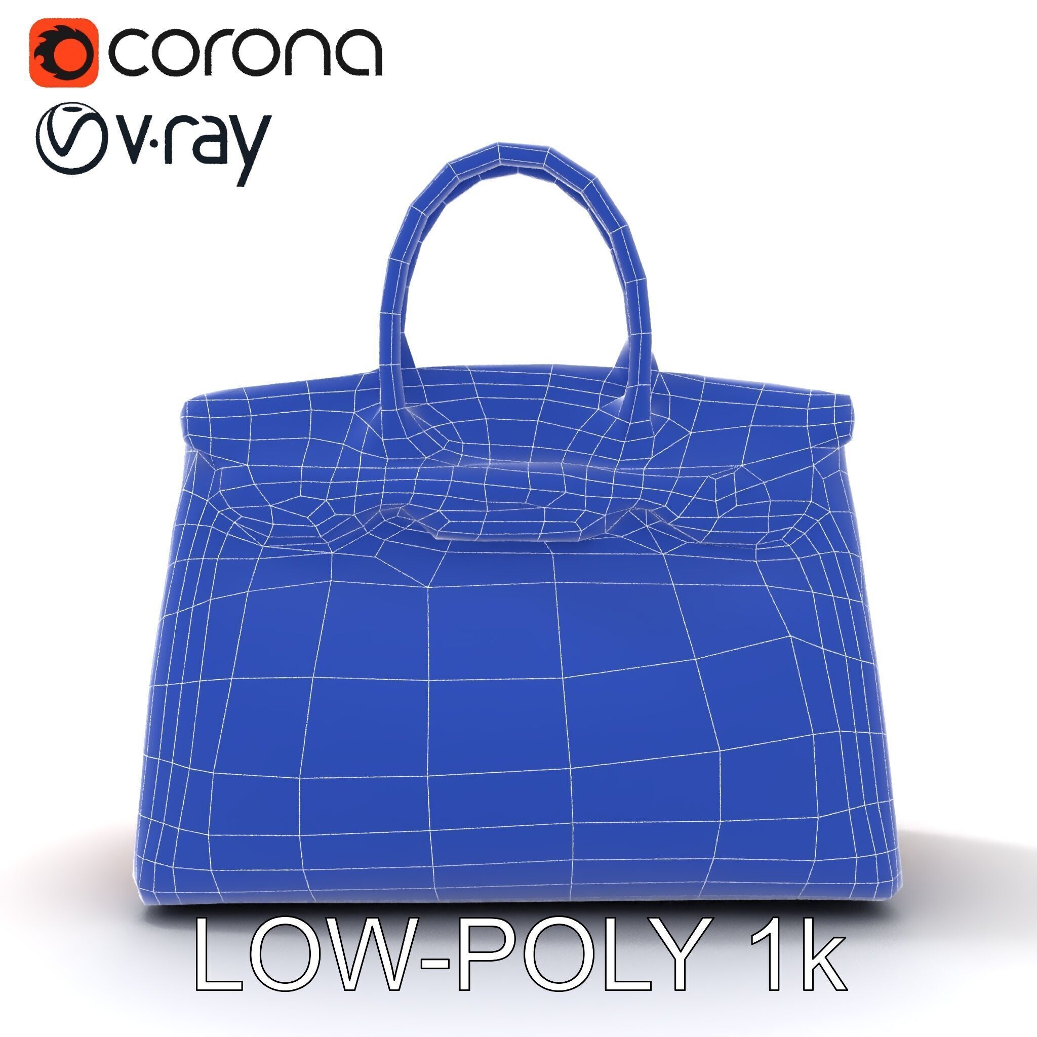 Elegant Leather Handbag D Model Pack Low-poly 3D model_25