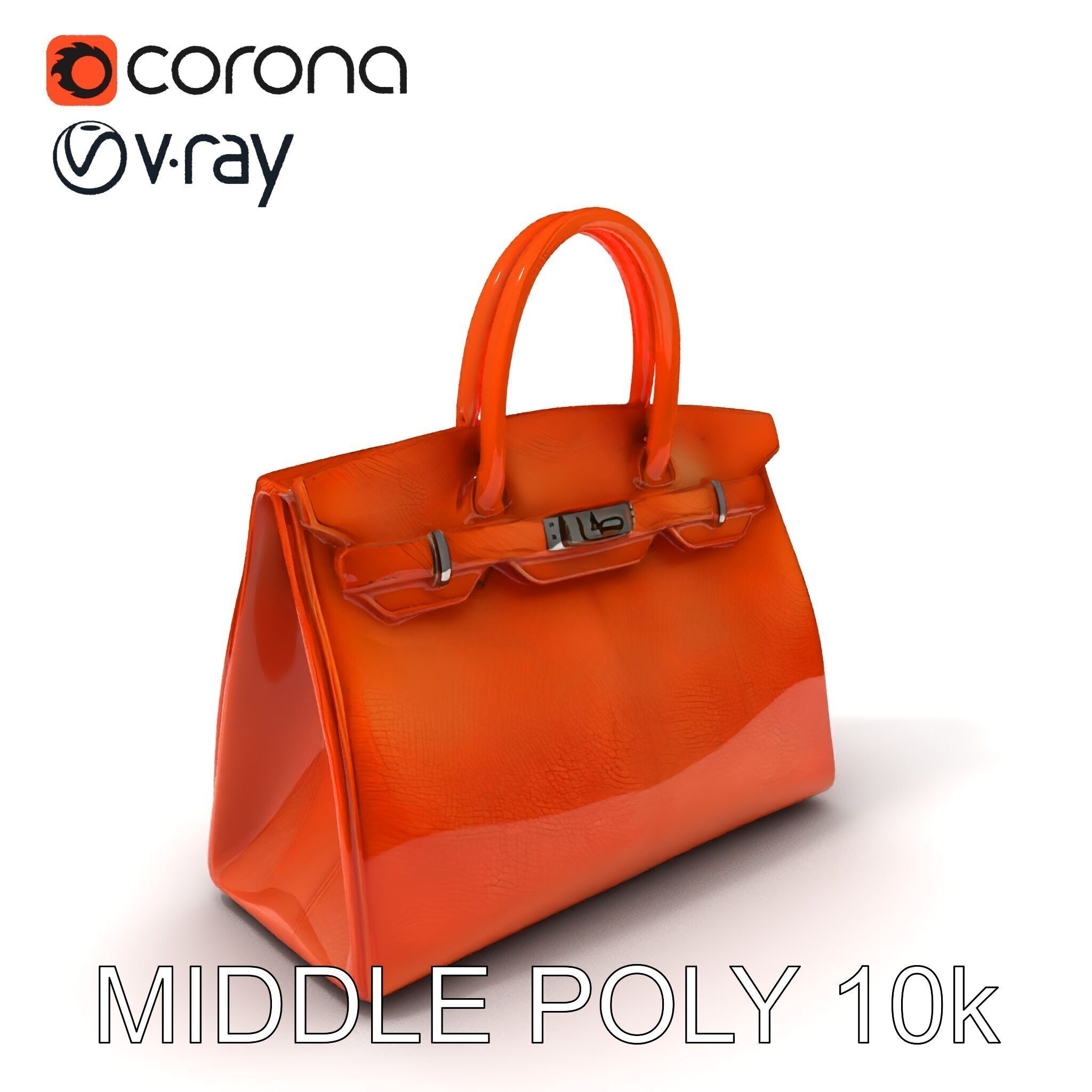 Elegant Leather Handbag D Model Pack Low-poly 3D model_26