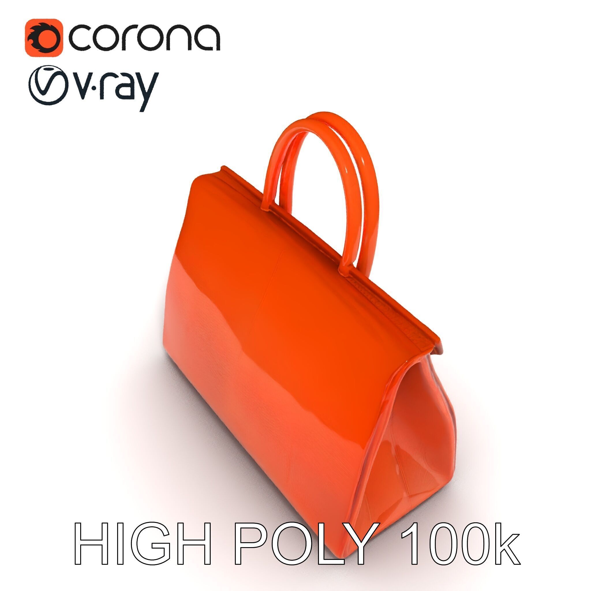 Elegant Leather Handbag D Model Pack Low-poly 3D model_18