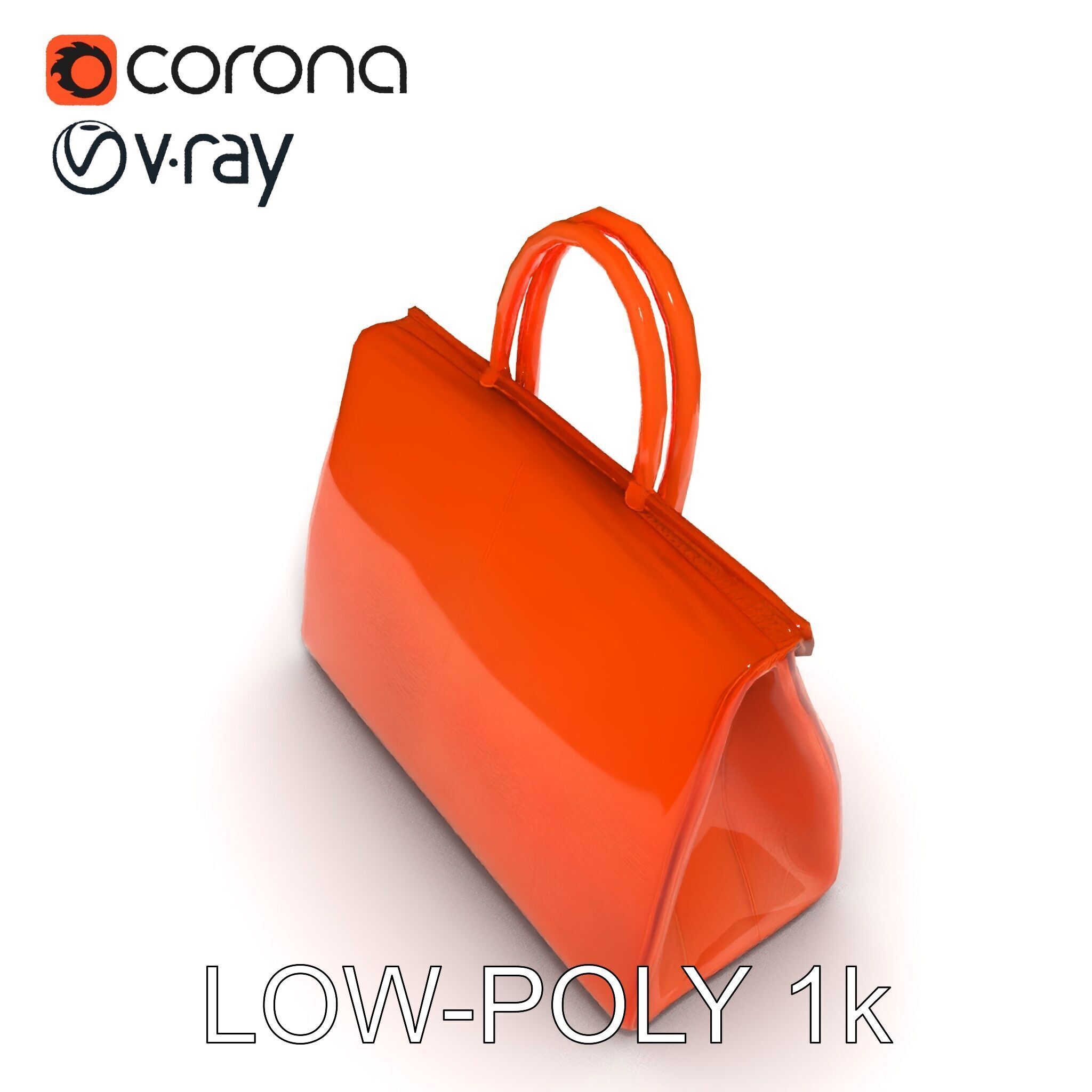 Elegant Leather Handbag D Model Pack Low-poly 3D model_20