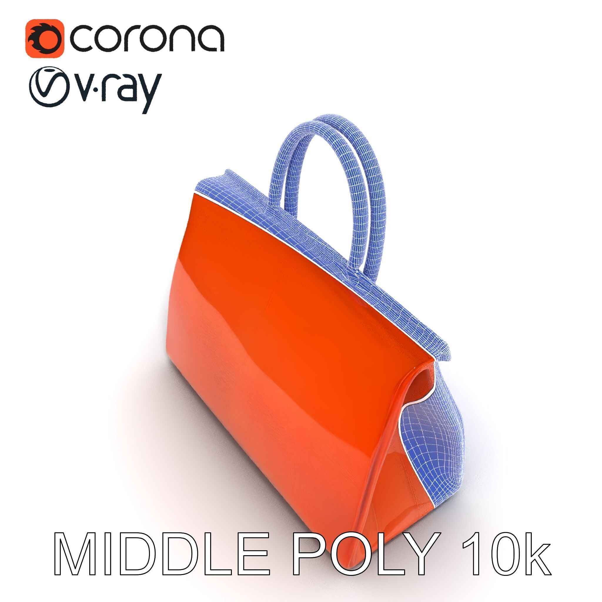 Elegant Leather Handbag D Model Pack Low-poly 3D model_24