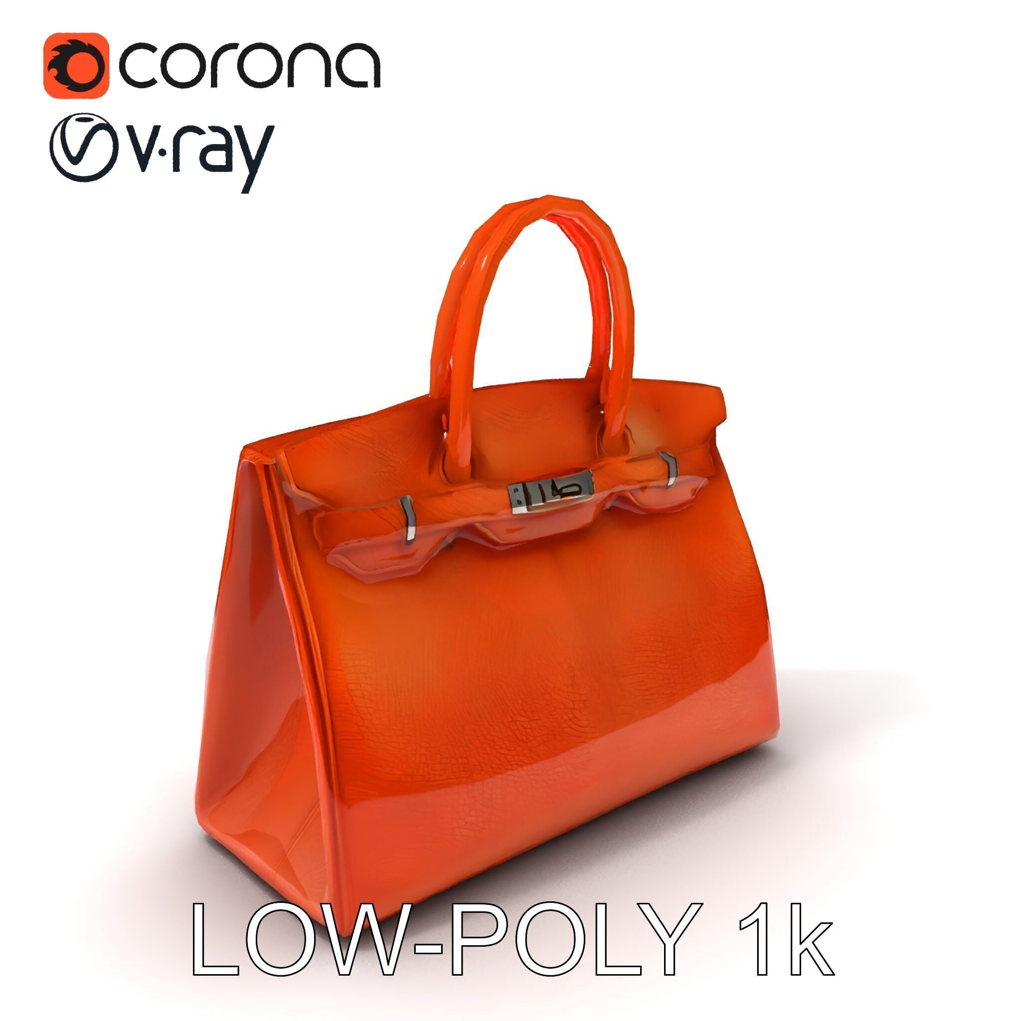 Elegant Leather Handbag D Model Pack Low-poly 3D model_17
