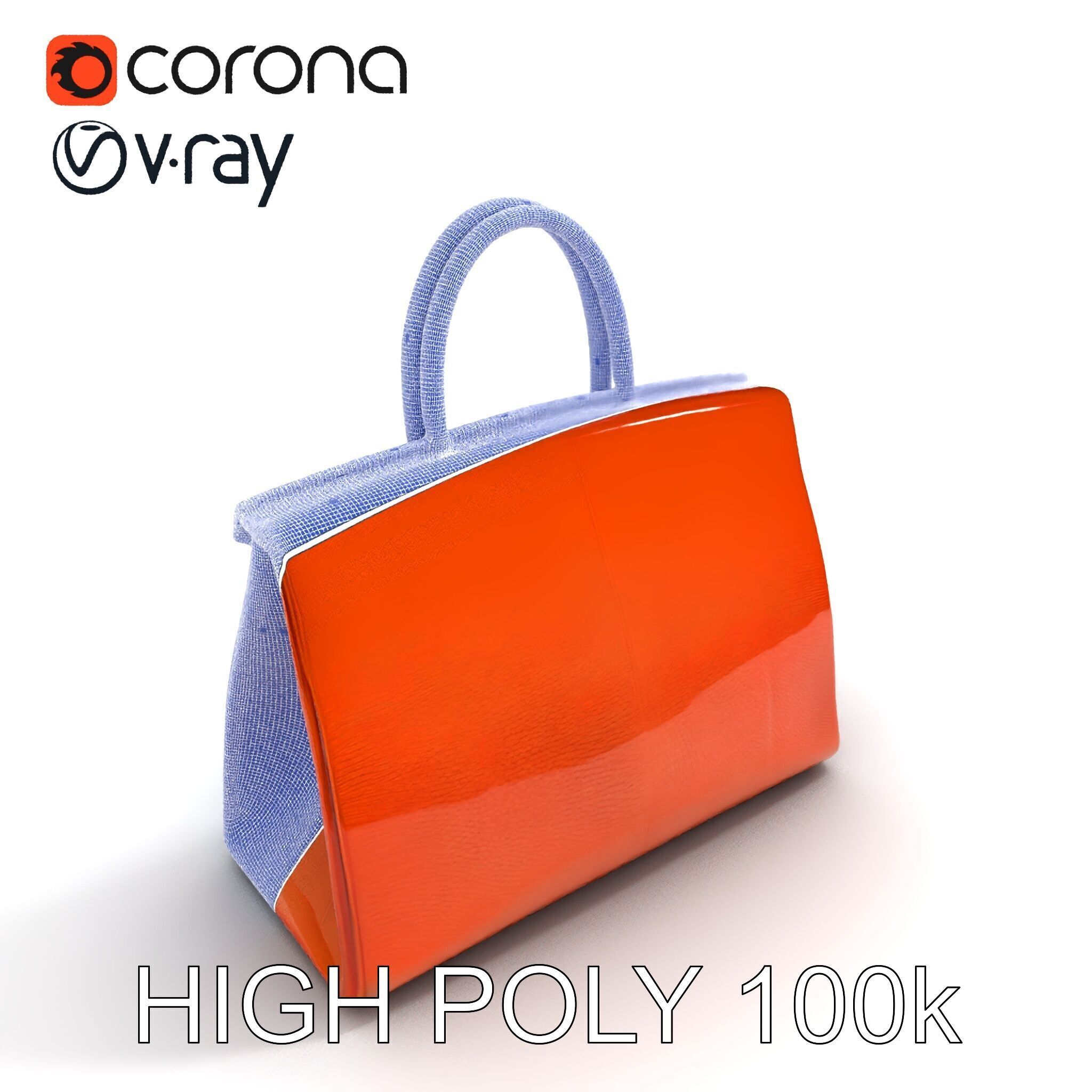 Elegant Leather Handbag D Model Pack Low-poly 3D model_21