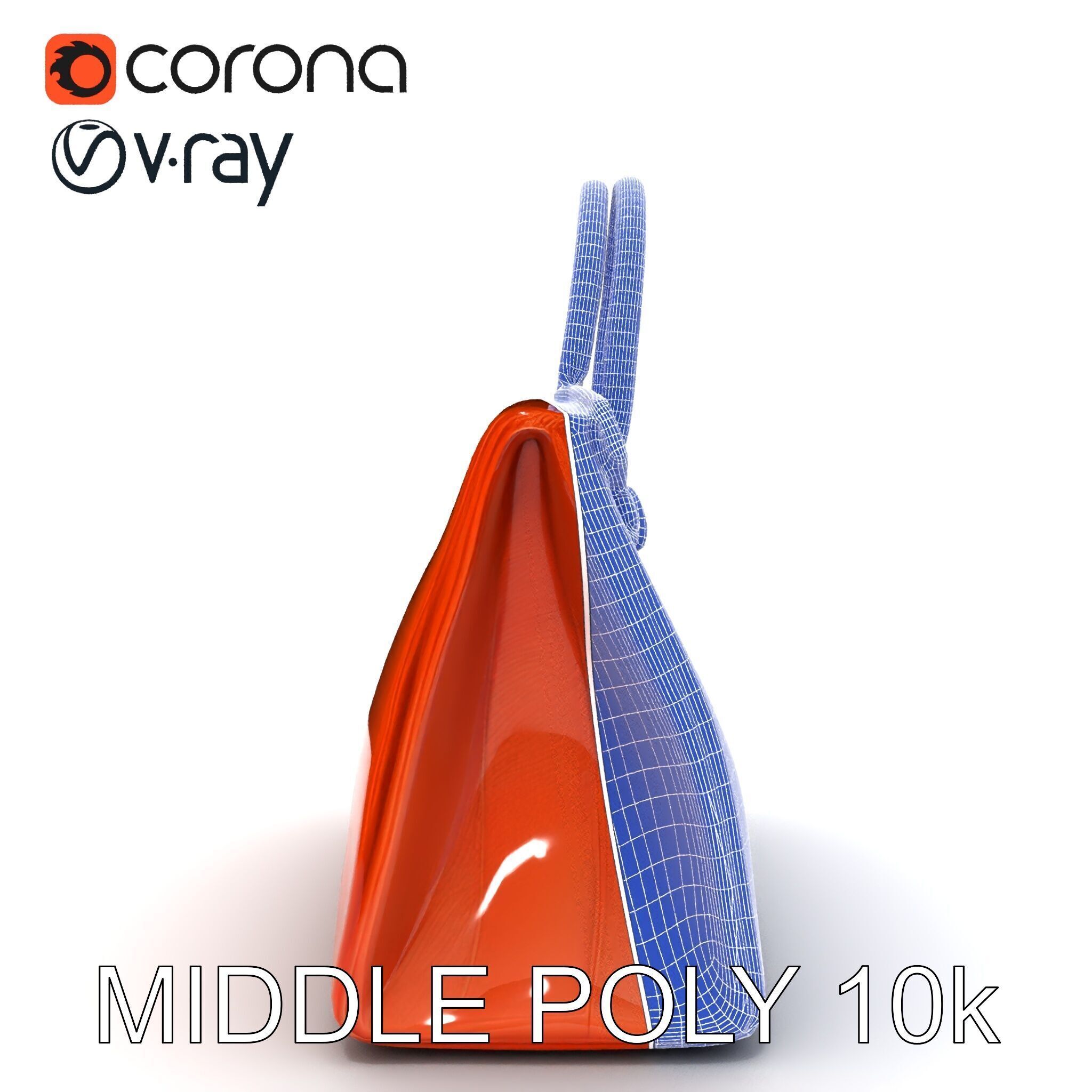 Elegant Leather Handbag D Model Pack Low-poly 3D model_11