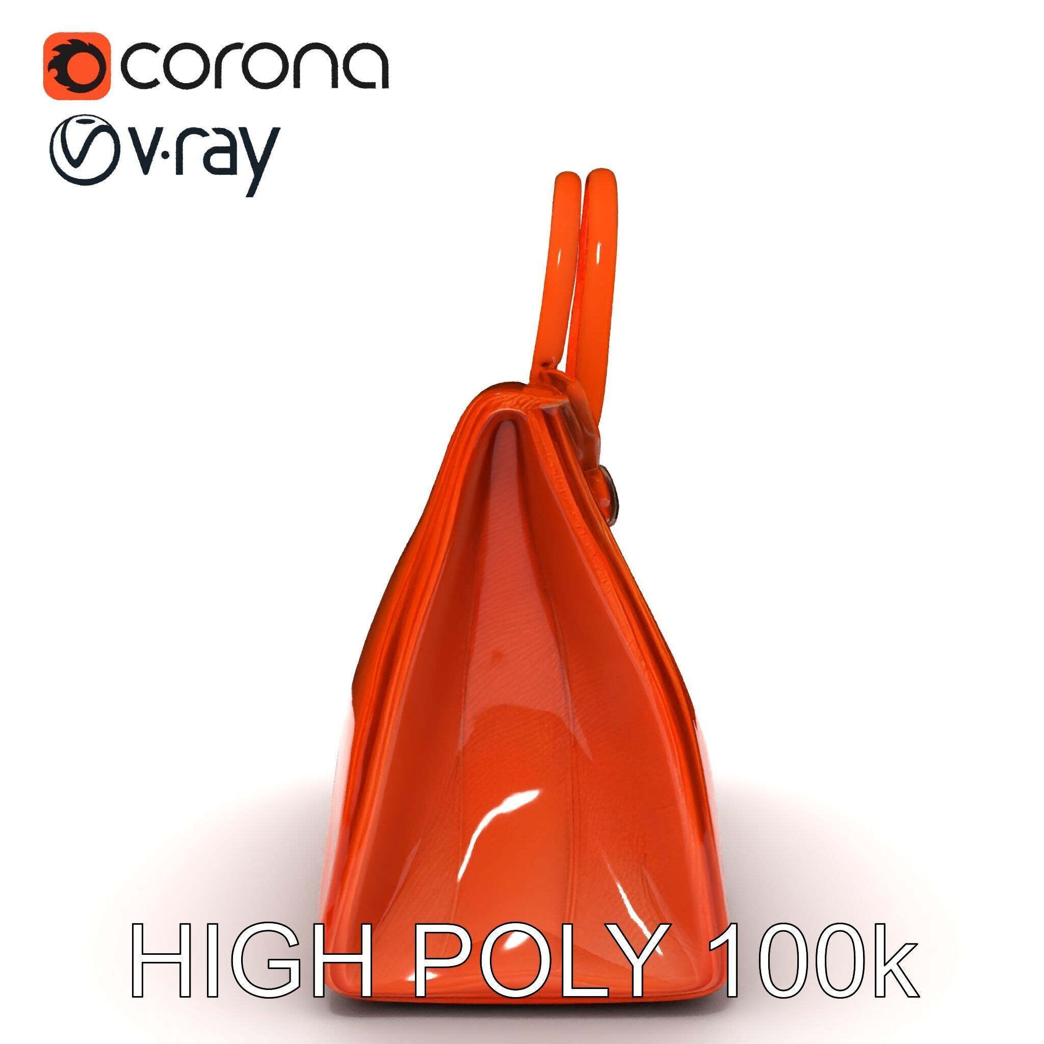 Elegant Leather Handbag D Model Pack Low-poly 3D model_15