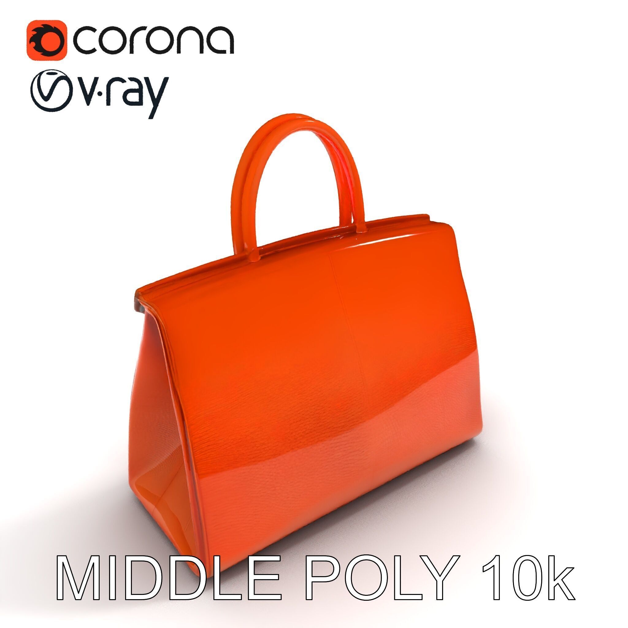 Elegant Leather Handbag D Model Pack Low-poly 3D model_13