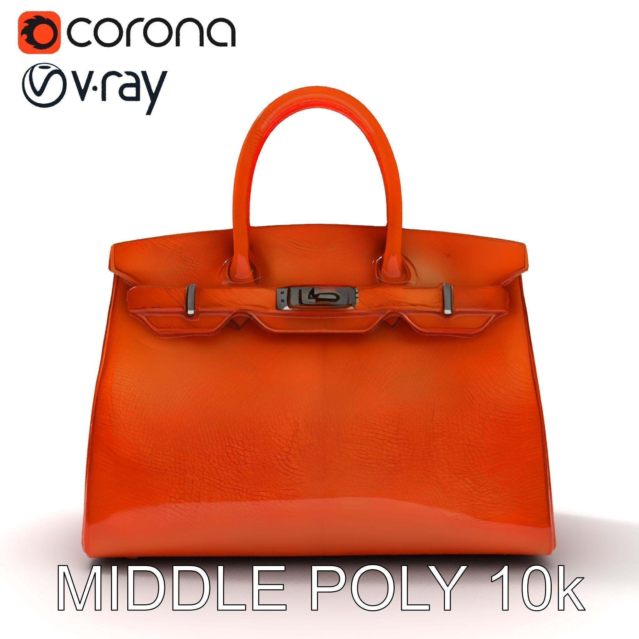 Elegant Leather Handbag D Model Pack Low-poly 3D model_19