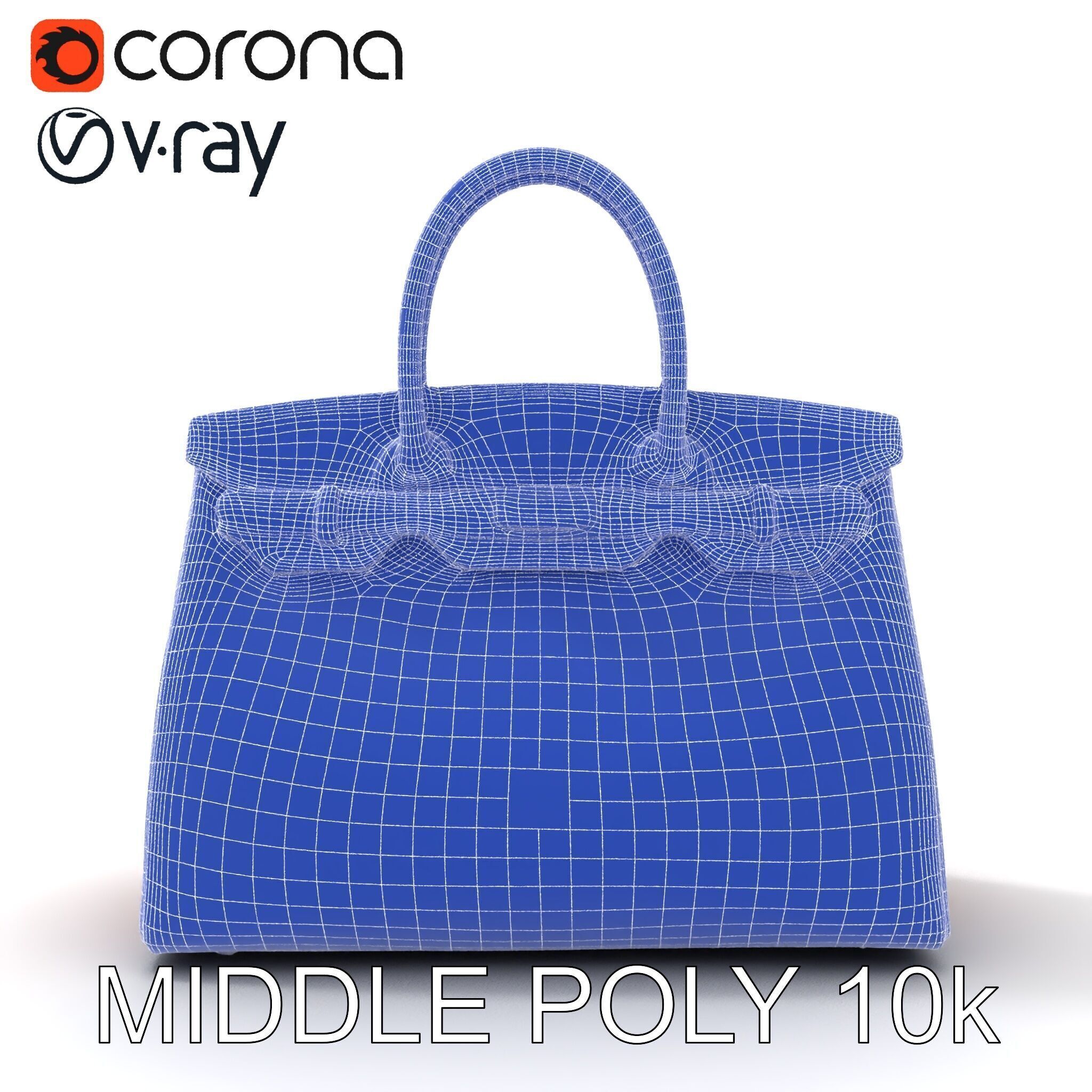 Elegant Leather Handbag D Model Pack Low-poly 3D model_29