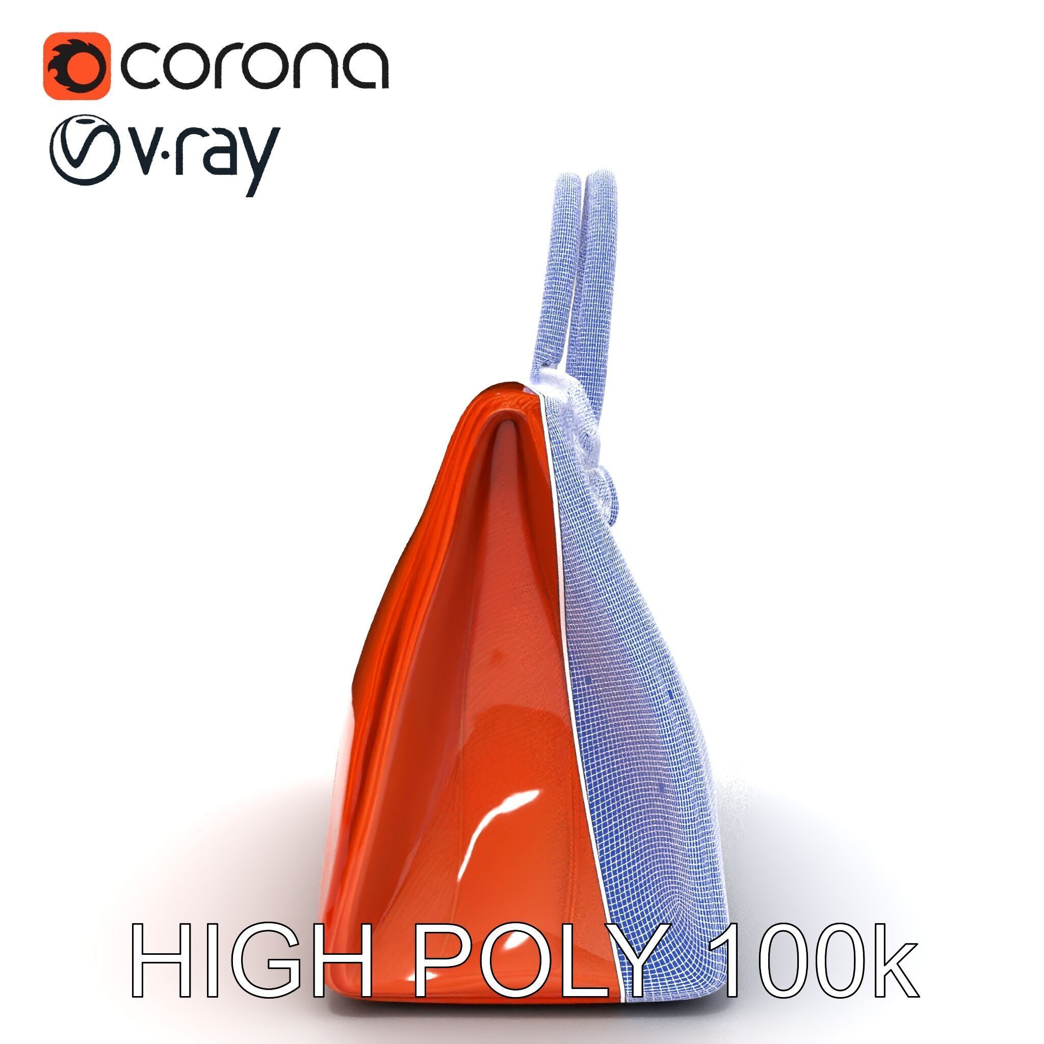 Elegant Leather Handbag D Model Pack Low-poly 3D model_34