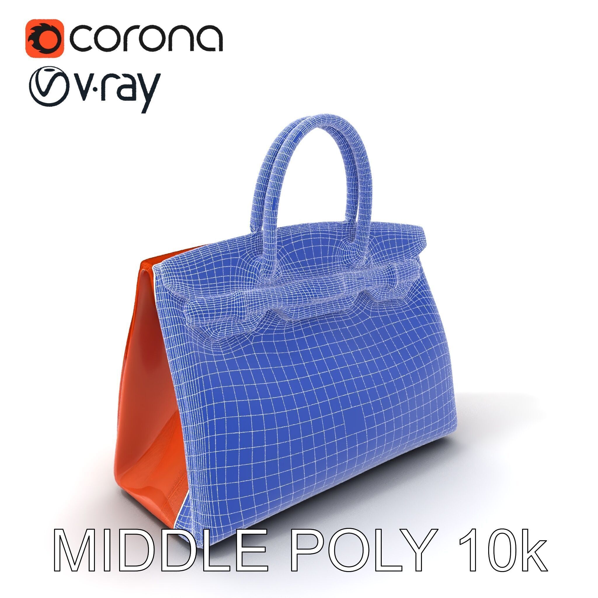 Elegant Leather Handbag D Model Pack Low-poly 3D model_22