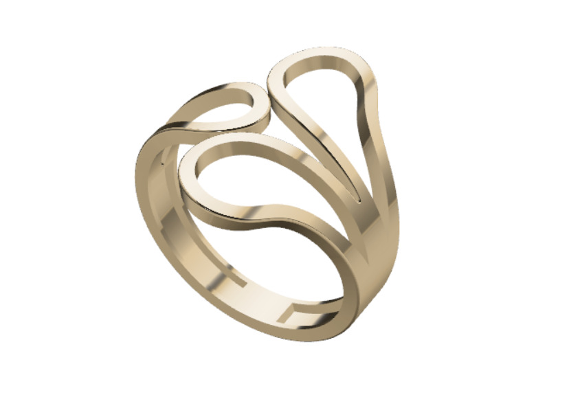 Gold Ring Jewelry  Ring stl 3dm 3dprintmodel 3D print model_5