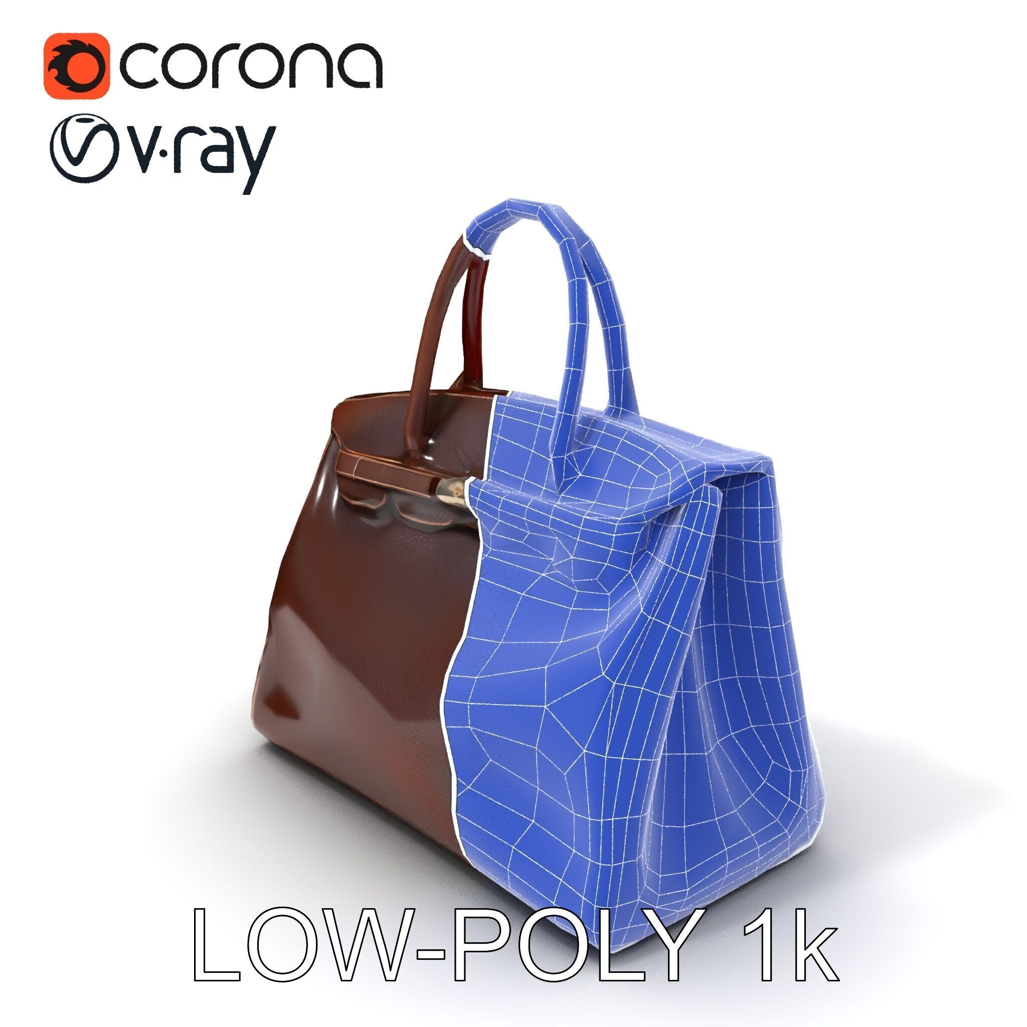Luxury Handbag Model Pack for D Rendering and Games Low-poly 3D model_31