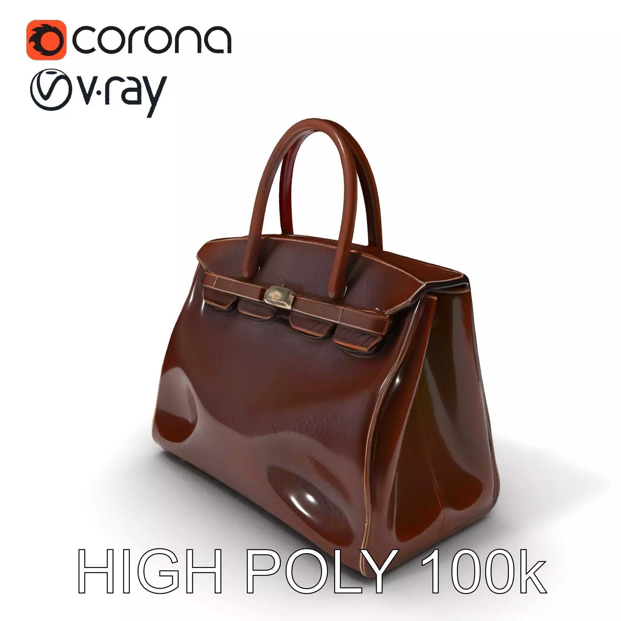 Luxury Handbag Model Pack for D Rendering and Games Low-poly 3D model_0