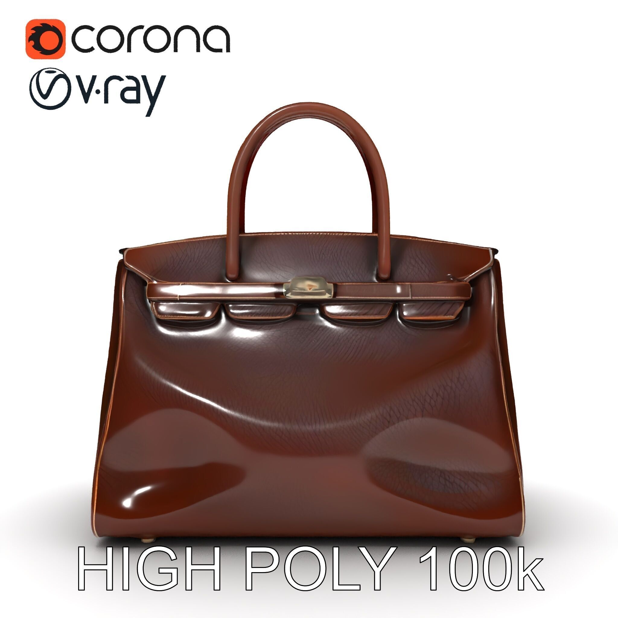 Luxury Handbag Model Pack for D Rendering and Games Low-poly 3D model_19