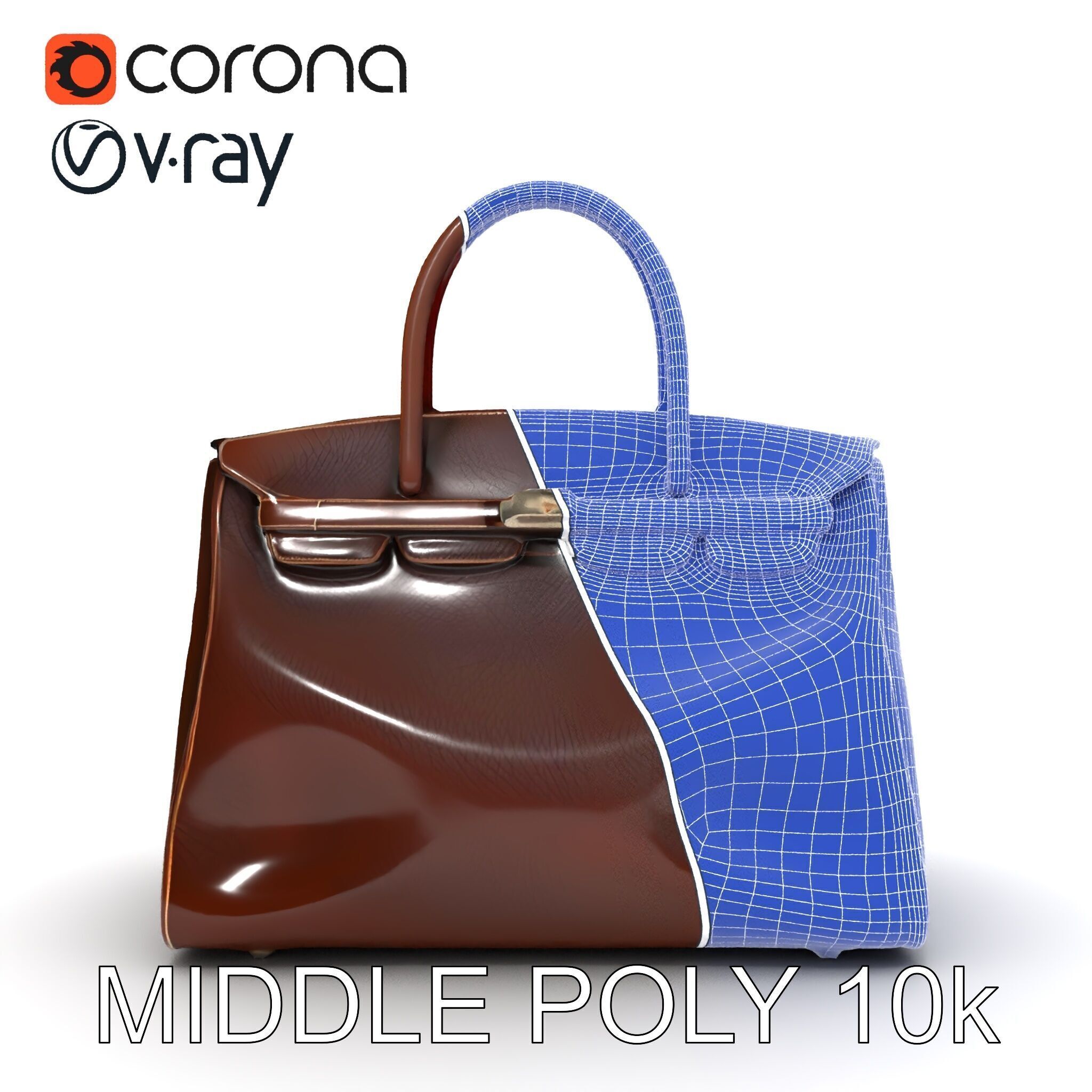 Luxury Handbag Model Pack for D Rendering and Games Low-poly 3D model_17