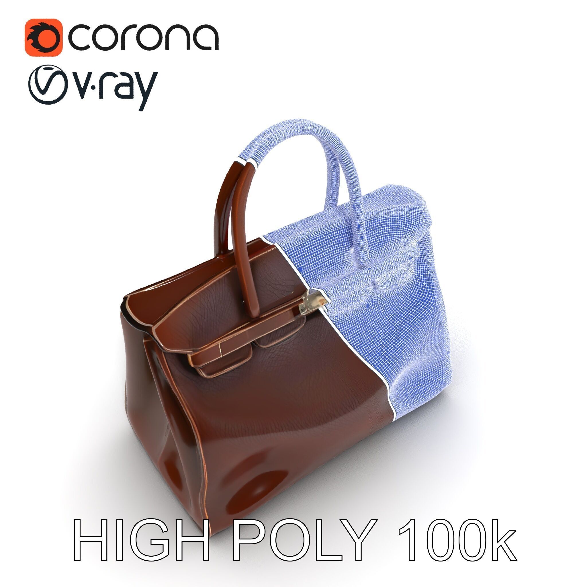 Luxury Handbag Model Pack for D Rendering and Games Low-poly 3D model_13