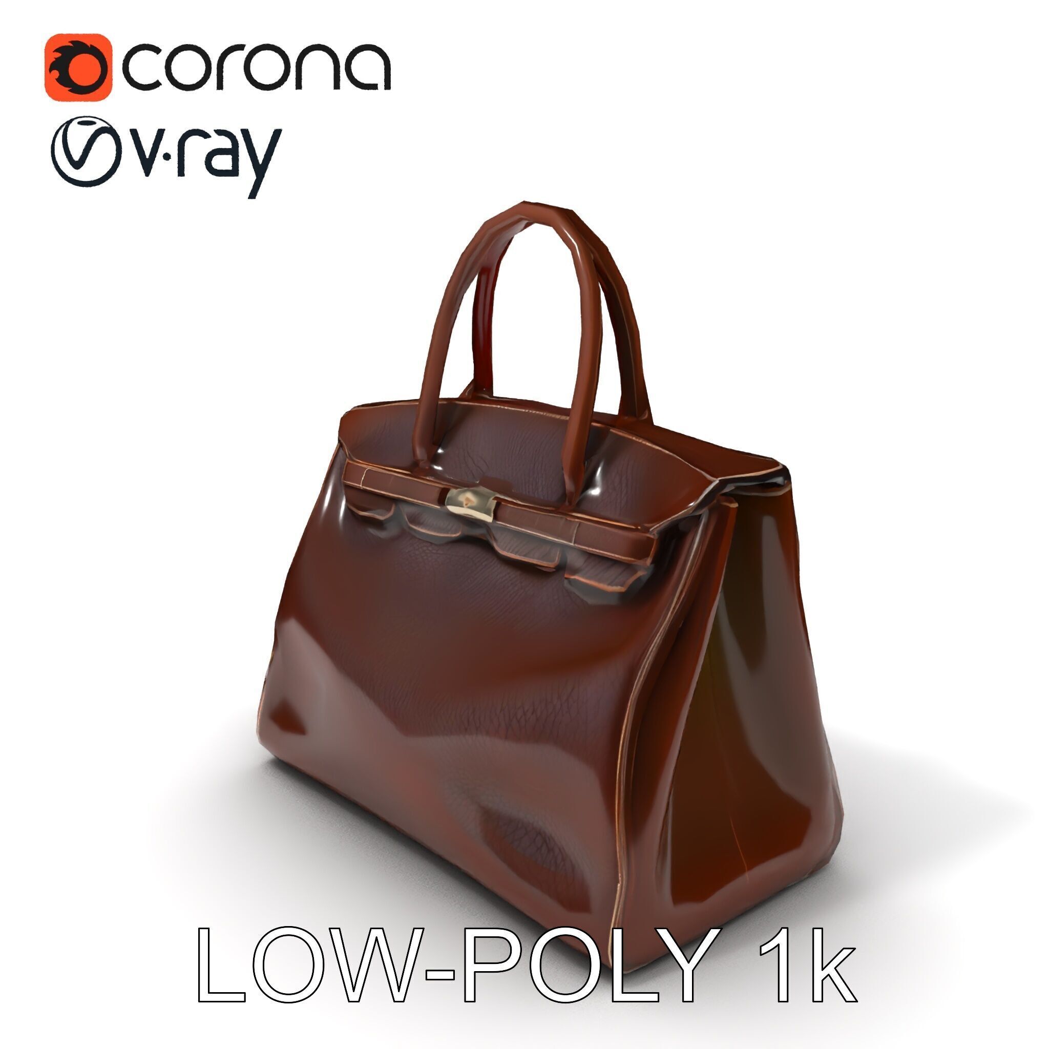 Luxury Handbag Model Pack for D Rendering and Games Low-poly 3D model_12
