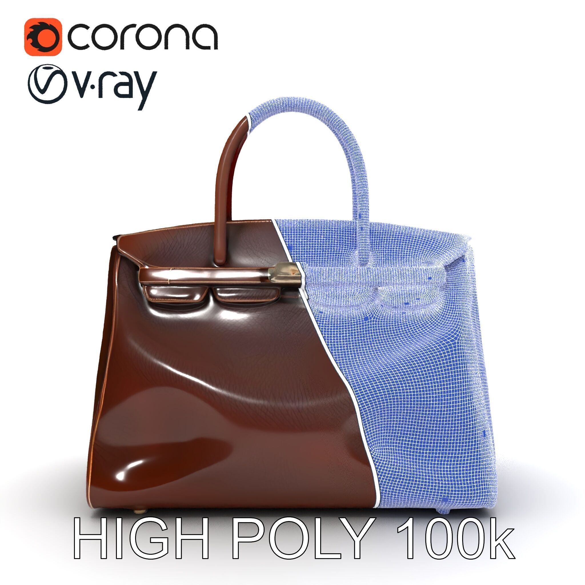 Luxury Handbag Model Pack for D Rendering and Games Low-poly 3D model_10