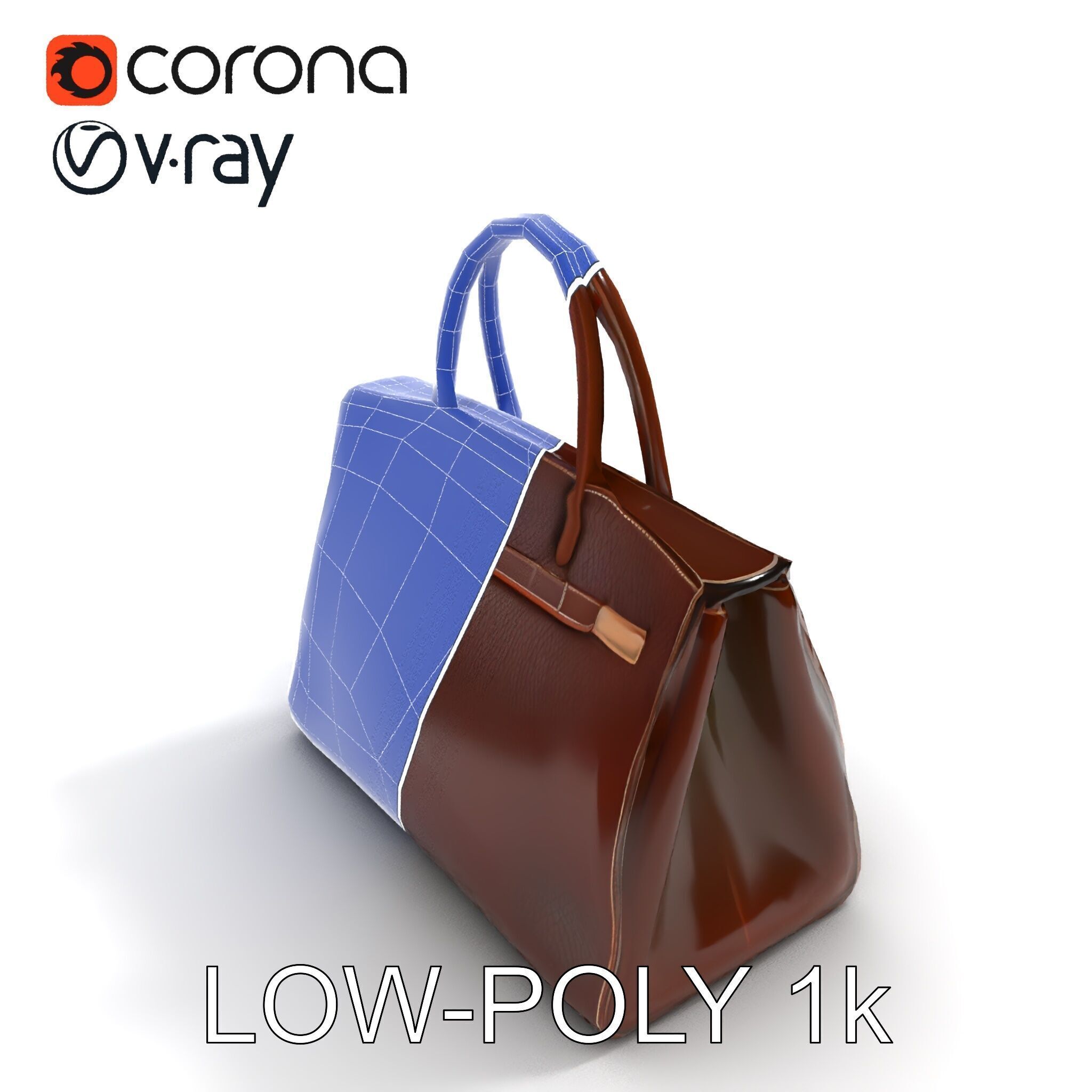 Luxury Handbag Model Pack for D Rendering and Games Low-poly 3D model_9