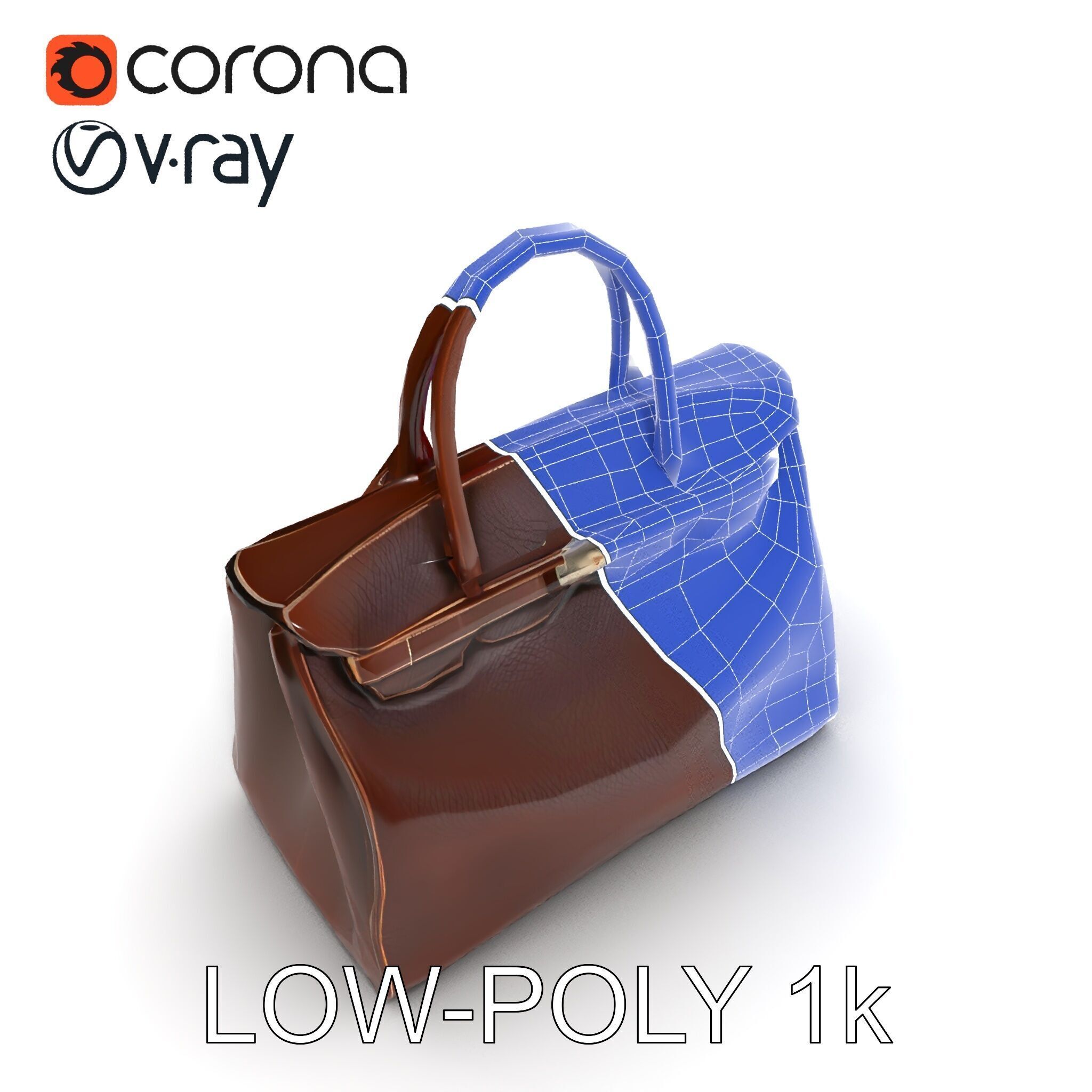 Luxury Handbag Model Pack for D Rendering and Games Low-poly 3D model_15