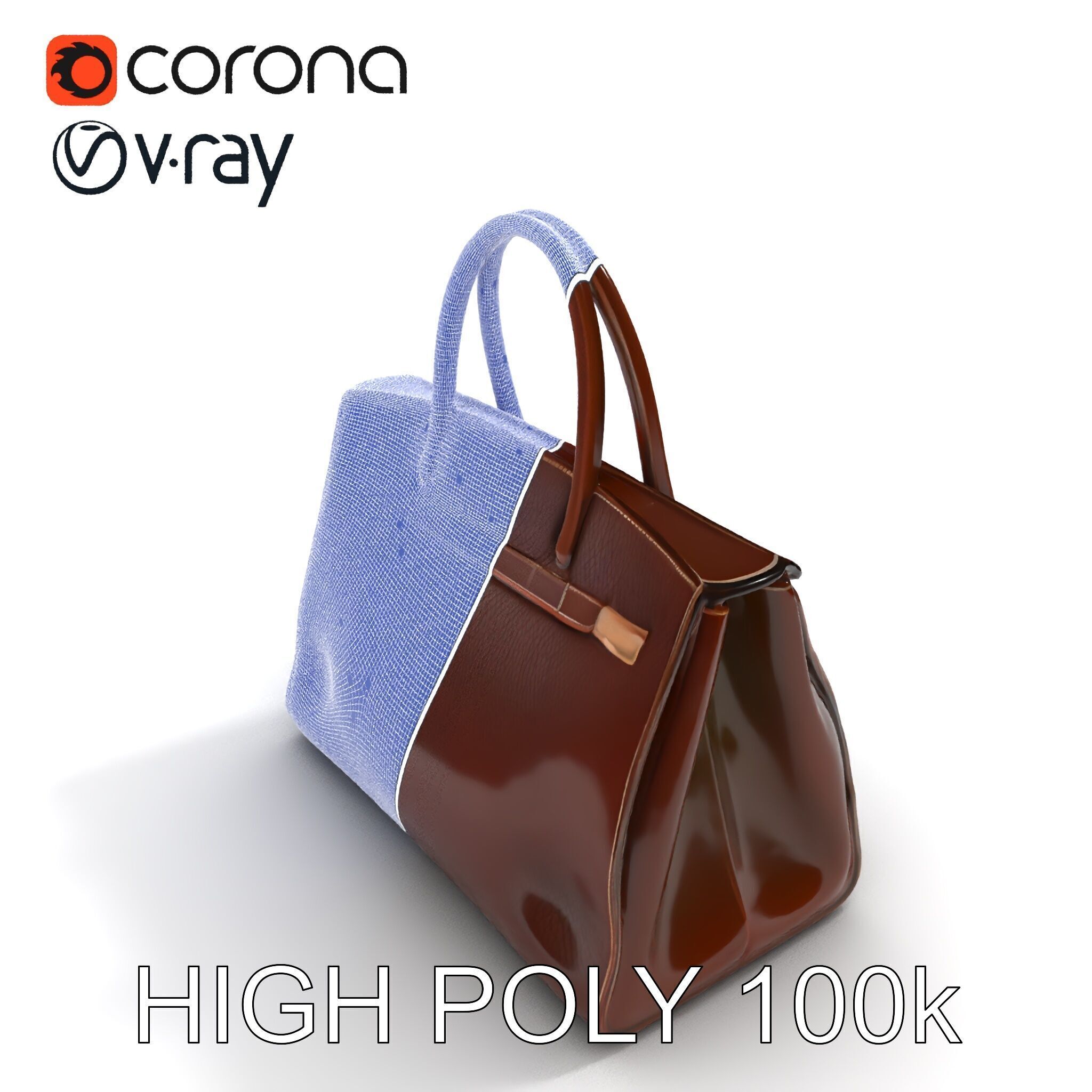 Luxury Handbag Model Pack for D Rendering and Games Low-poly 3D model_16